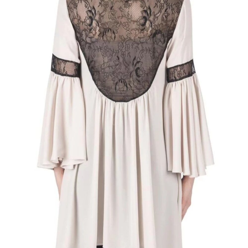 Joseph Ribkoff Backless Net Top in Beige and Black - Picture 4 of 8